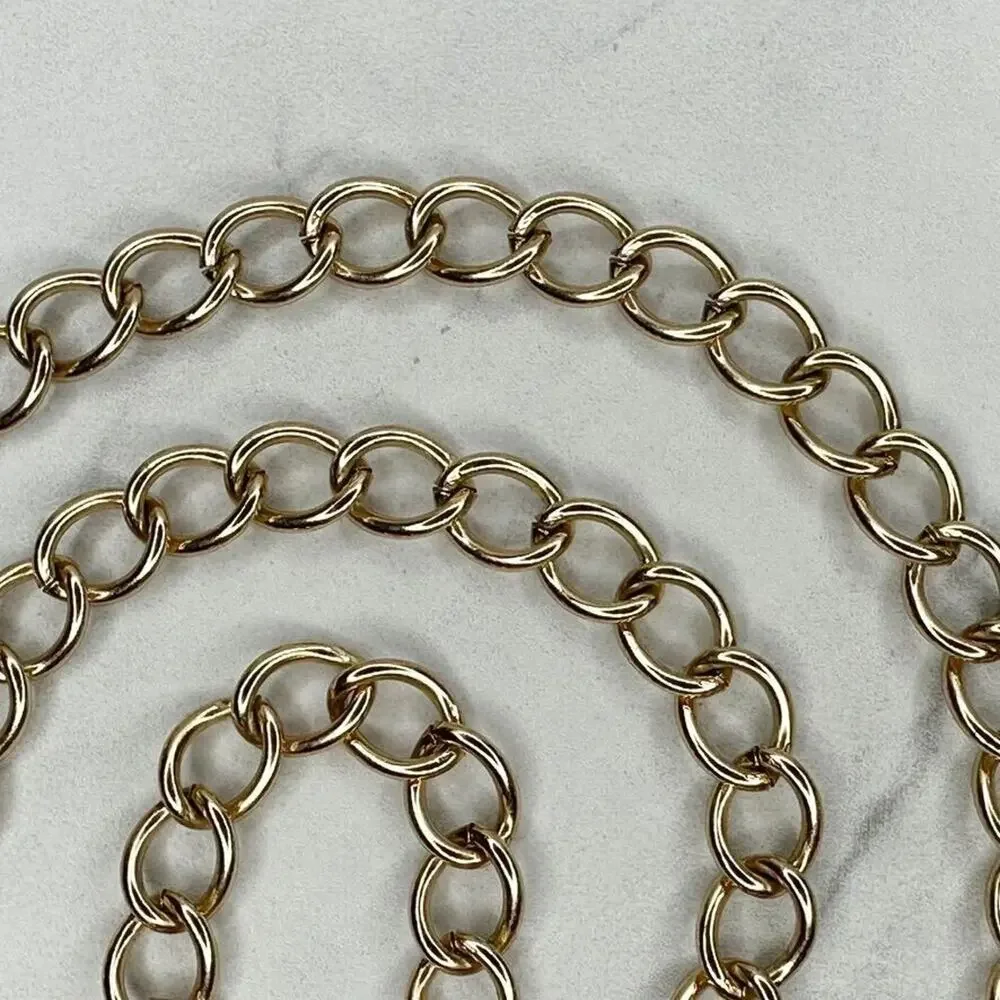 Gold Tone Simple Basic Metal Chain Link Belt Y2K Festival XS/Small (XS/S) ✨